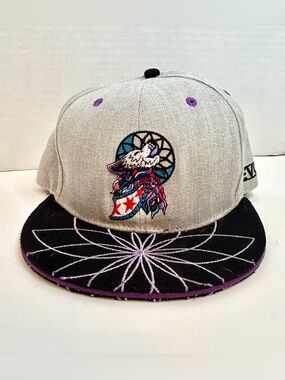 EVOL Chicago Mystic Wolf Snapback Rave Hat Adjustable Art by Erika Lizette EDM
